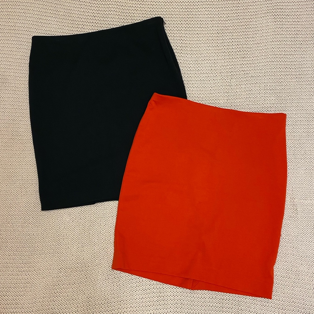 ✰ 2 the limited pencil skirts in black and red orange ✰